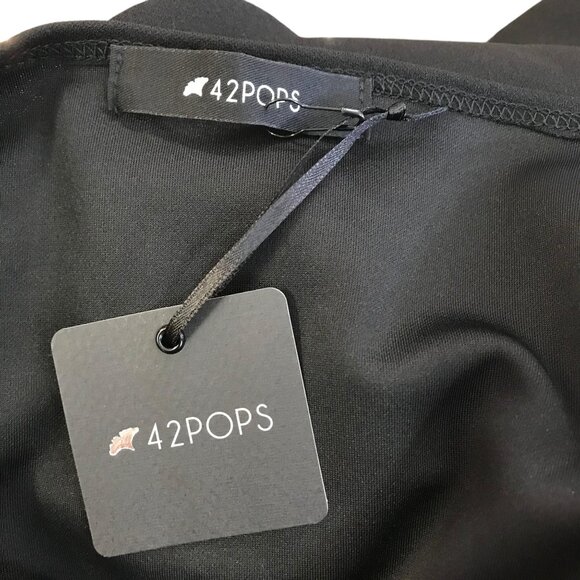 42 POPS Womens Black Scalloped Hem Pullover Sleeveless Knit Shift Dress Size 3X - Picture 7 of 9